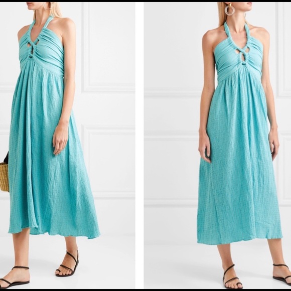 Mara Hoffman Annika Turquoise Cotton Dress - Picture 2 of 8